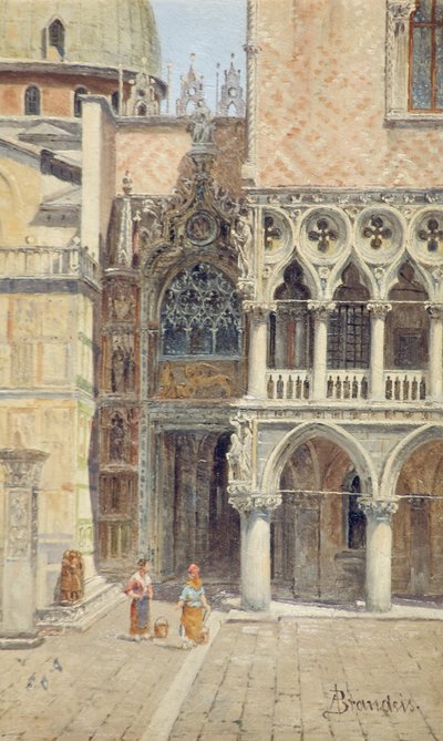 Herzogspalast Tür, Venedig, Italien, ca. 1895-1920 von Antonietta Brandeis